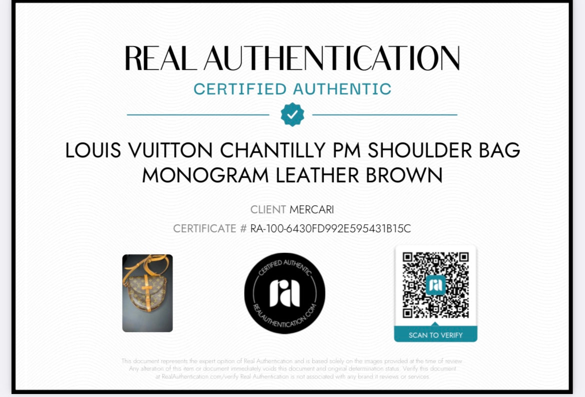 LOUIS VUITTON Chantilly PM
Shoulder Bag Monogram Leather
Brown